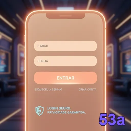 Tela de login 53a com conta protegida em cada etapa